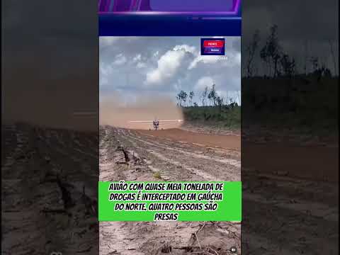 Um avião foi interceptado em Gaúcha do norte (MT) com quase meia tonelada de drogas a bordo