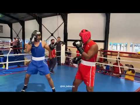 +91 kg Sparing 2021 / Cuba VS Kazakhstan -  Спаринг против кубинца проводит Нурлан Сапарбай