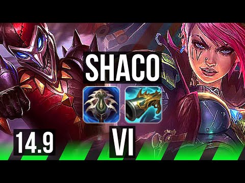 SHACO vs VI (JGL) | Rank 6 Shaco, 1200+ games, 7/3/13 | BR Grandmaster | 14.9