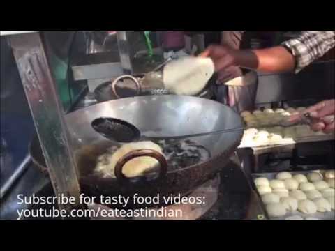 Indian Street Food Bhatura | Indian Food Videos - Choley Bhature (Fried Bread)