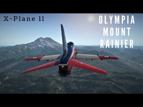 X-Plane 11 -Fast and LOW Olympia Regional Mountain Run