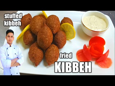 kibbeh Lebanese recipe /fried kubbeh /stuffing kibbeh/