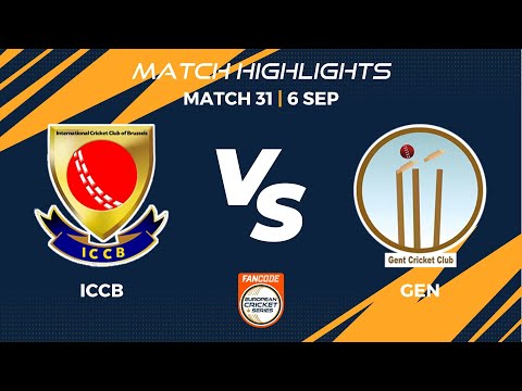 Match 31 - ICCB vs GEN | Highlights | FanCode ECS Belgium, 2022 Day 8 | ECS22.585