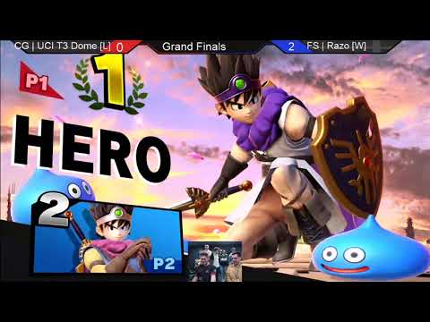 Smash Ultimate @ UCI #22 - FS | Razo (Peach, Hero) vs CG | T3Dome (Richter,Snake,Hero) [G. Finals]