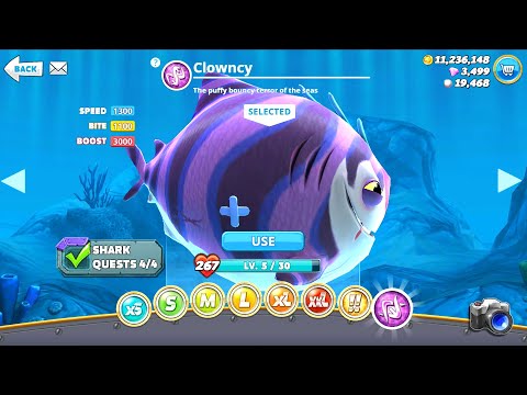 NEW CLOWNCY UNLOCKED and CLOWNCY GAMEPLAY | Hungry Shark World