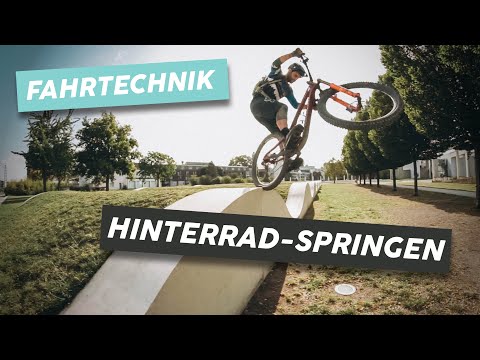 MTB-Trial Fahrtechnik - Hinterradspringen / Backwheelhop mit dem Endurobike