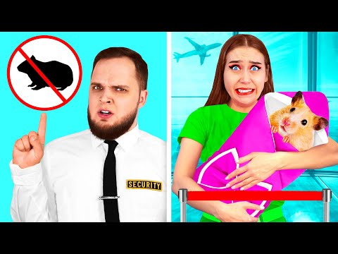 Sneak Pets Into The Plane | Crazy Challenge by KiKi