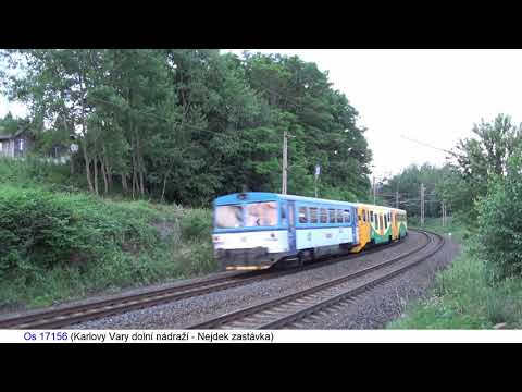 Večerní vlaky na trati - Karlovy Vary - 23.6.2019