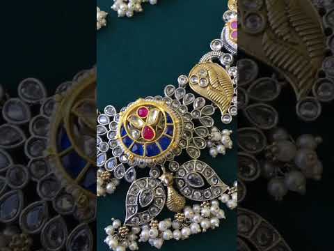 Panaah jewellery studio brass handcrafted fusion necklace, b...