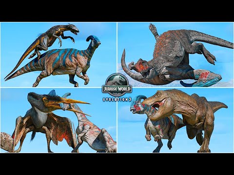 Parasaurolophus Hunting Animations of All Dinosaurs & Flying Reptiles 🦖 Jurassic World Evolution 3