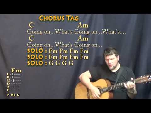 What's Going On (Marvin Gaye) Strum Guitar Cover Lesson in C with Chords/Lyrics