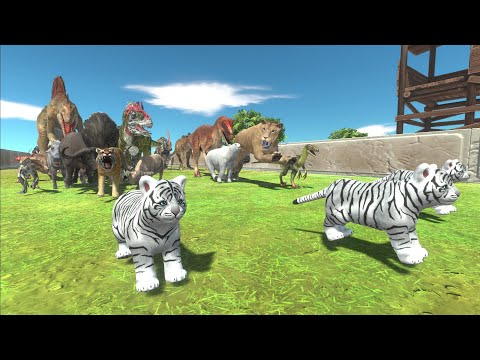 Race to eat Cute Baby Polar Tigers - Animal Revolt Battle Simulator