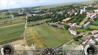Flight over Dirjov River in Valea Mare  - Olt with Disco Parrot wing