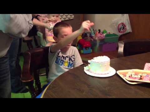 Kaden Eating Madelyn's Smash Cake