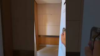 Opening airplane lavatory door #opening #lavatory #door #shorts #asmr #satisfying #sound