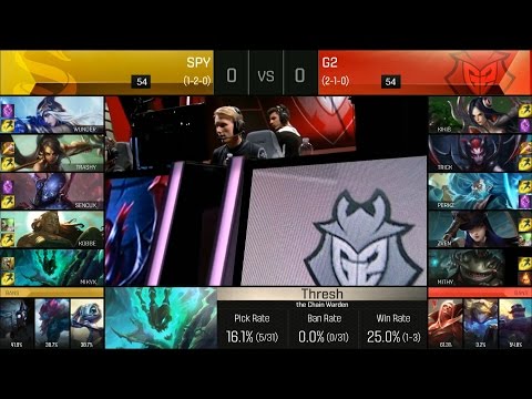 SPY vs G2 Game 1 Highlights - SPLYCE vs G2 ESPORTS EU LCS Week 2 Summer 2016