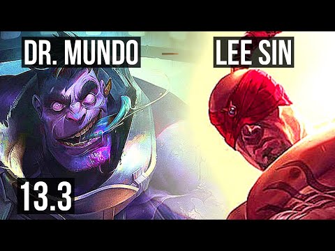 DR. MUNDO vs LEE SIN (TOP) | 10/1/8, 500+ games, Godlike | KR Grandmaster | 13.3