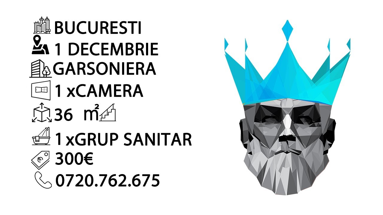 Tur video 1 Decembrie | Garsoniera | Proximitate Metrou | Decomandat