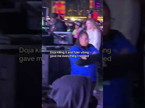 Tyler The Creator vibing to Doja Cat’s performance at Coachella 2024