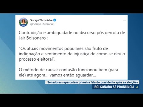 Senadores criticam pronunciamento de Bolsonaro sobre eleições