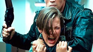 TERMINATOR 2 3D "T800 VS T1000" (2017) 4K Scene, T2 Hallway Movie Clip HD