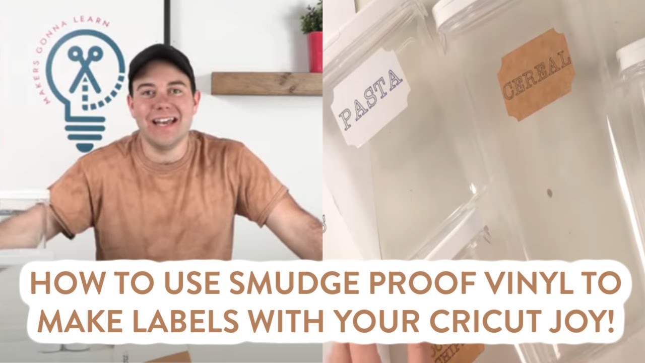 How To Use Smudge Proof Vinyl To Make Labels With The Cricut Joy!