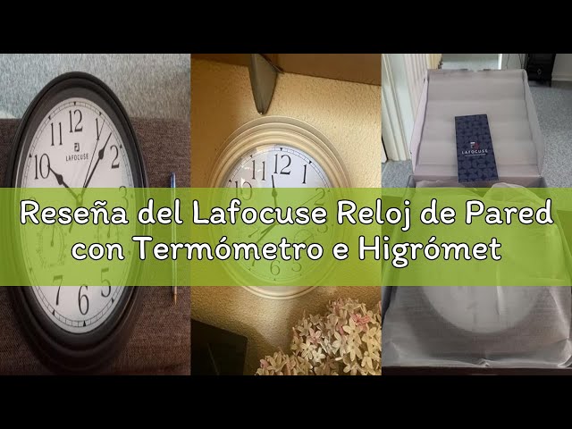 Vídeo relacionado con VIVILINEN Reloj de Pared Controlado por Radiofrecuencia con Termómetro e Higrómetro Mecanimo Silencioso Sin Tictac Estilo Moderno Reloj de Pared Decorativo para Cocina Salon Dormitorio