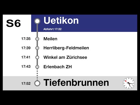 ZVV Ansagen, S6 (Uetikon-ZH Tiefenbrunnen) | Bauarbeiten | DPZ KISZ
