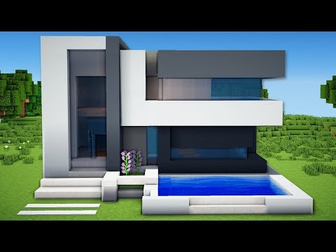 WiederDude Tutorials - Minecraft: Small & Easy Modern House Tutorial - How to Build a House in Minecraft