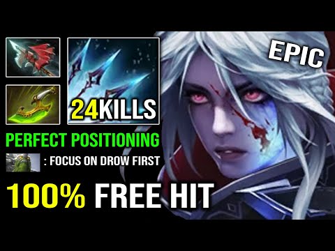 There's Nothing Can Stop this Drow | 100% Perfect Positioning EZ Free Hit with Swift Blink Dota 2