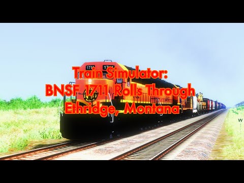4K Train Simulator: BNSF 1711 Rolls Through Ethridge, Montana