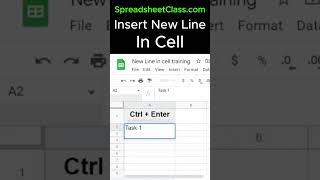 How to insert a new line within a cell in Google Sheets