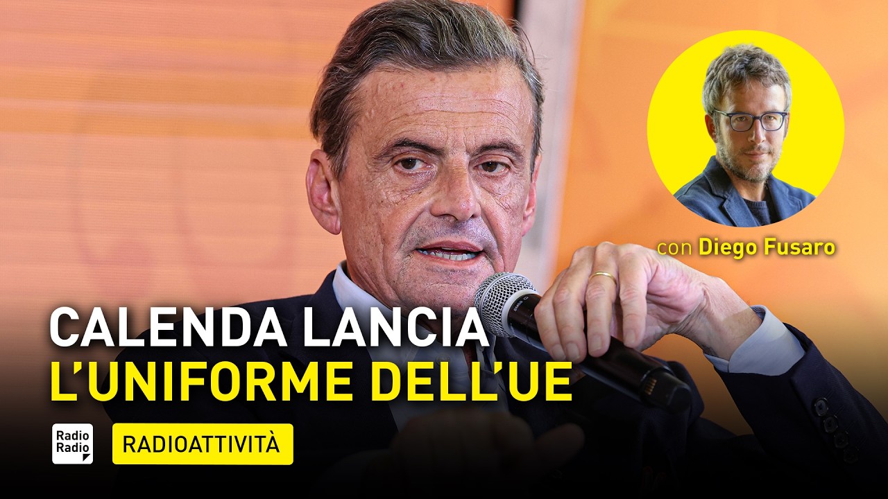 Calenda lancia la nuova uniforme dell'UE (con una scritta poco rassicurante)