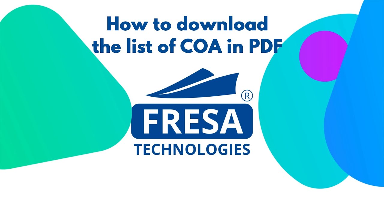 How to download the list of COA in PDF in Fresa Application
