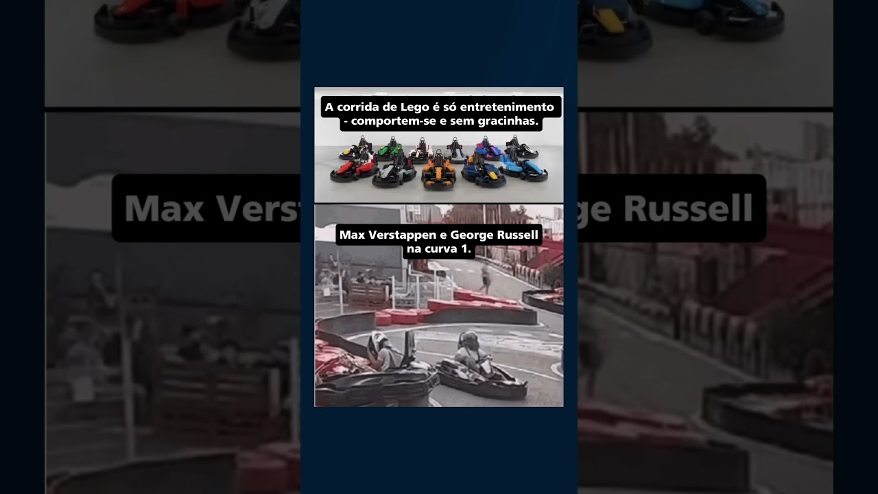 SERÁ? Max Verstappen e George Russell na corrida de Lego terminaria assim? #F1 #formula1 #shorts