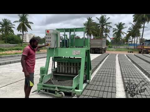 CONCRETE BLOCK MAKING MACHINE, PLC OPERATED