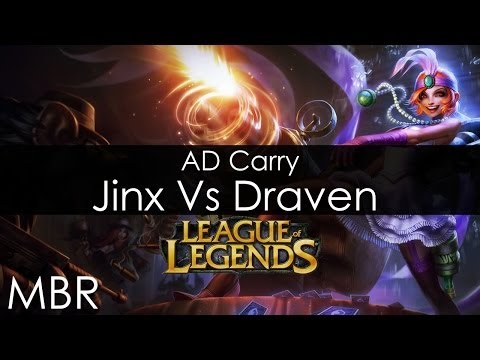 League of Legends - Jinx AD Carry Vs Draven Gameplay - HD