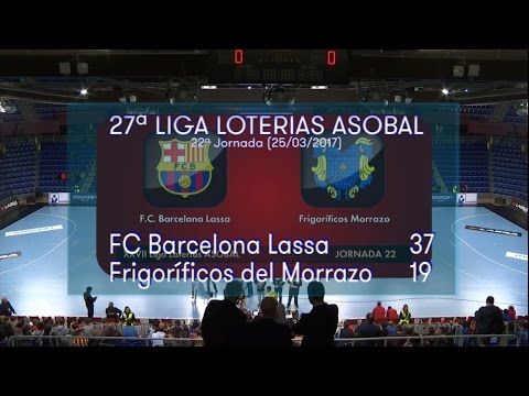 LIGA LOTERIAS ASOBAL J22 FC Barcelona Lassa - Frigoríficos Morrazo 37 - 19