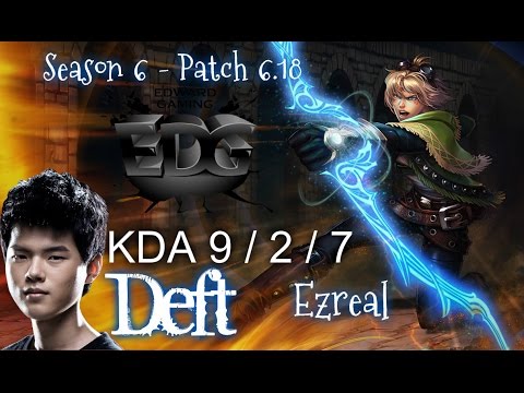 EDG Deft EZREAL vs JINX ADC - Patch 6.18 KR Ranked | League of Legends