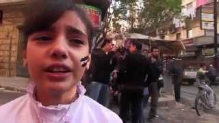 Syria horrific image! Little Girl singing Bomb Drops