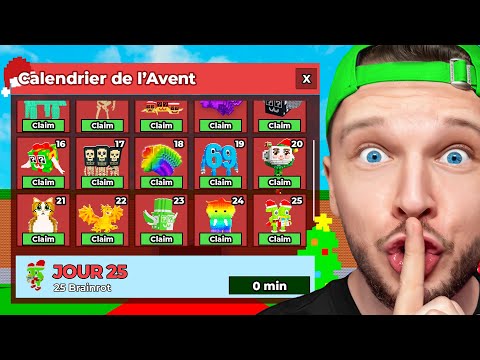 J’ouvre TOUS LES CADEAUX du Calendrier de L’Avent sur Steal a Brainrot !