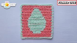 Mosaic Easter Egg Dishcloth - Jayda InStitches Live Stream March 25, 2026 - 2