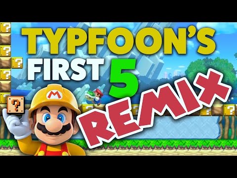 Super Mario Maker - Typfoon's FIRST 5 REMIX! - Level Showcase