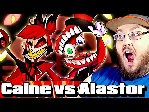 Caine vs Alastor - Amazing Digital Circus vs Hazbin Hotel - RAP BATTLE! REACTION!!!