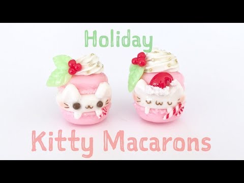 DIY Kitty Macaron Clay Charm