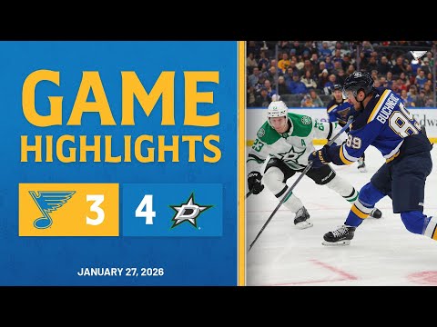Game Highlights: Stars 4, Blues 3