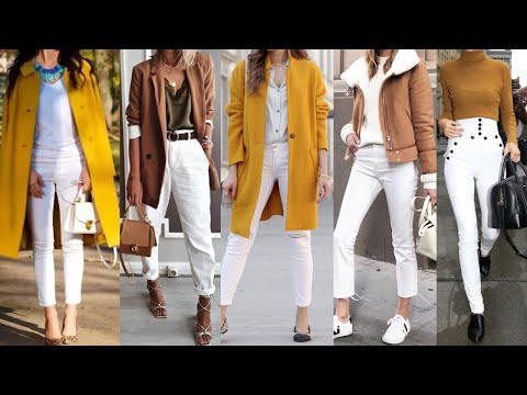 OUTFITS sencillos y CASUALES de OTOÑO INVIERNO con PANTALONES BLANCOS