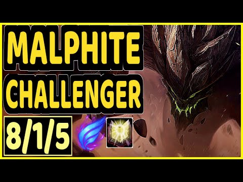 RAGNER (MALPHITE) - 8/1/5 KDA CHALLENGER GAMEPLAY - EUW