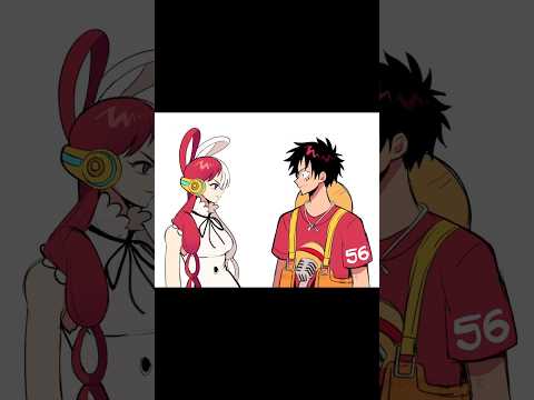 Eye contact meme #Uta #Luffy #Onepiece