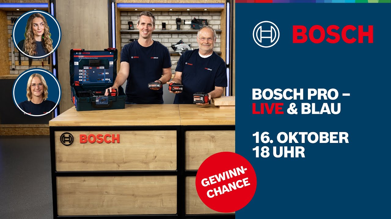 Video: Bosch PRO – Live & Blau: EXPERT Akkus und Lader – Die neuen Top-Performer auf der Baustelle